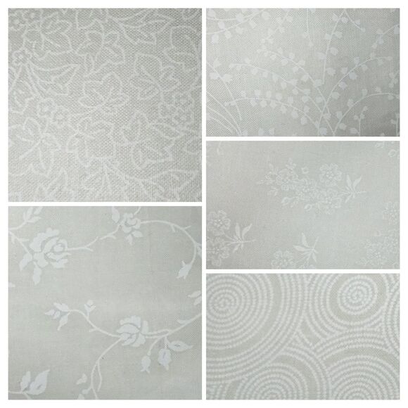 12+ YDS White Timeless Treasures Quilt Fabric Hue Tonal Bundle Remnants - Picture 1 of 7
